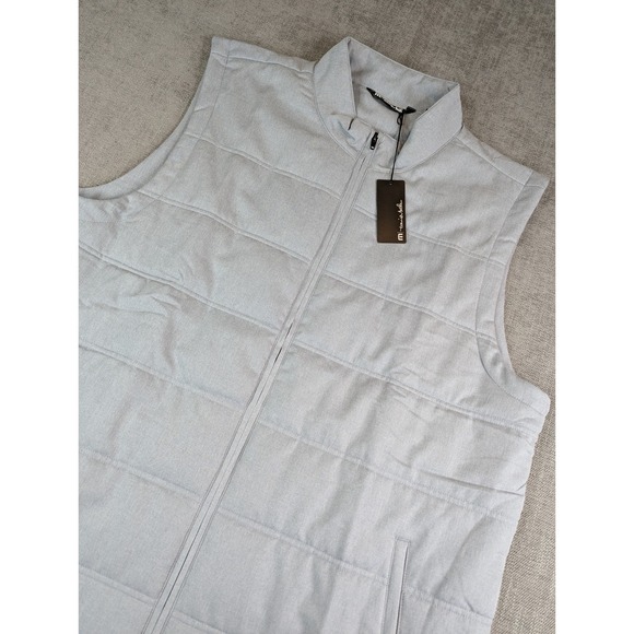 Travis Mathew Other - NWT Travis Mathew Vest Men XXL Heather Sleet Interlude Puffer Zip Pockets Golf